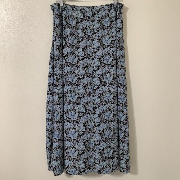 Crazy Horse Vintage Whimsigoth Dark Fairy Grunge Gothic Black Midi Fairy Skirt - Picture 4 of 8